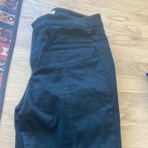 Black skinny ankle work pants